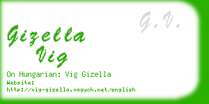 gizella vig business card